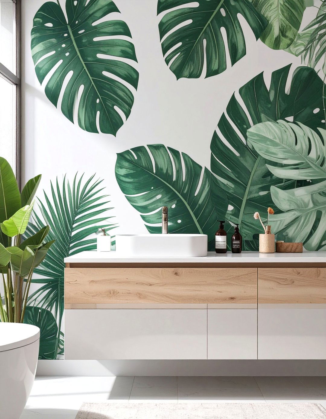 Bold Statement Wallpaper in Bathrooms - 30 bathroom trends