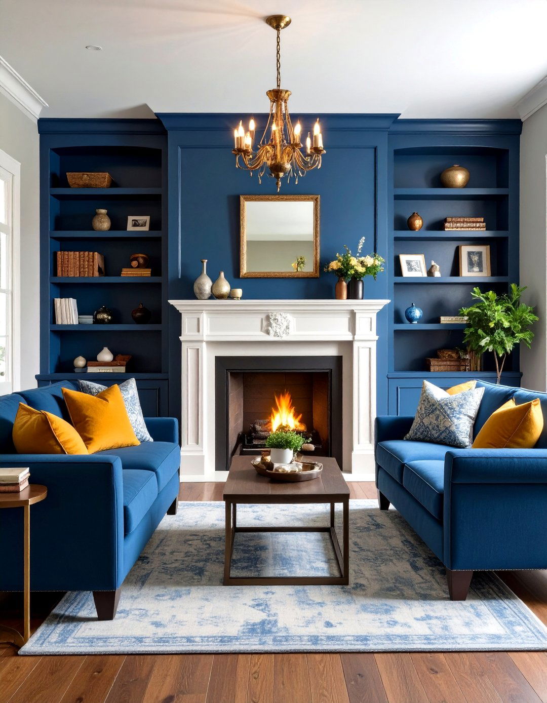 Bold Wallpaper Accent Wall - 30 fireplace accent wall ideas