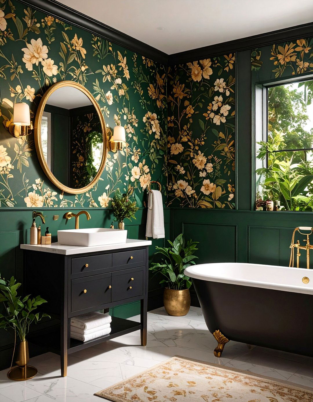 Bold Wallpaper for a Bathroom - 30 12 bathroom ideas