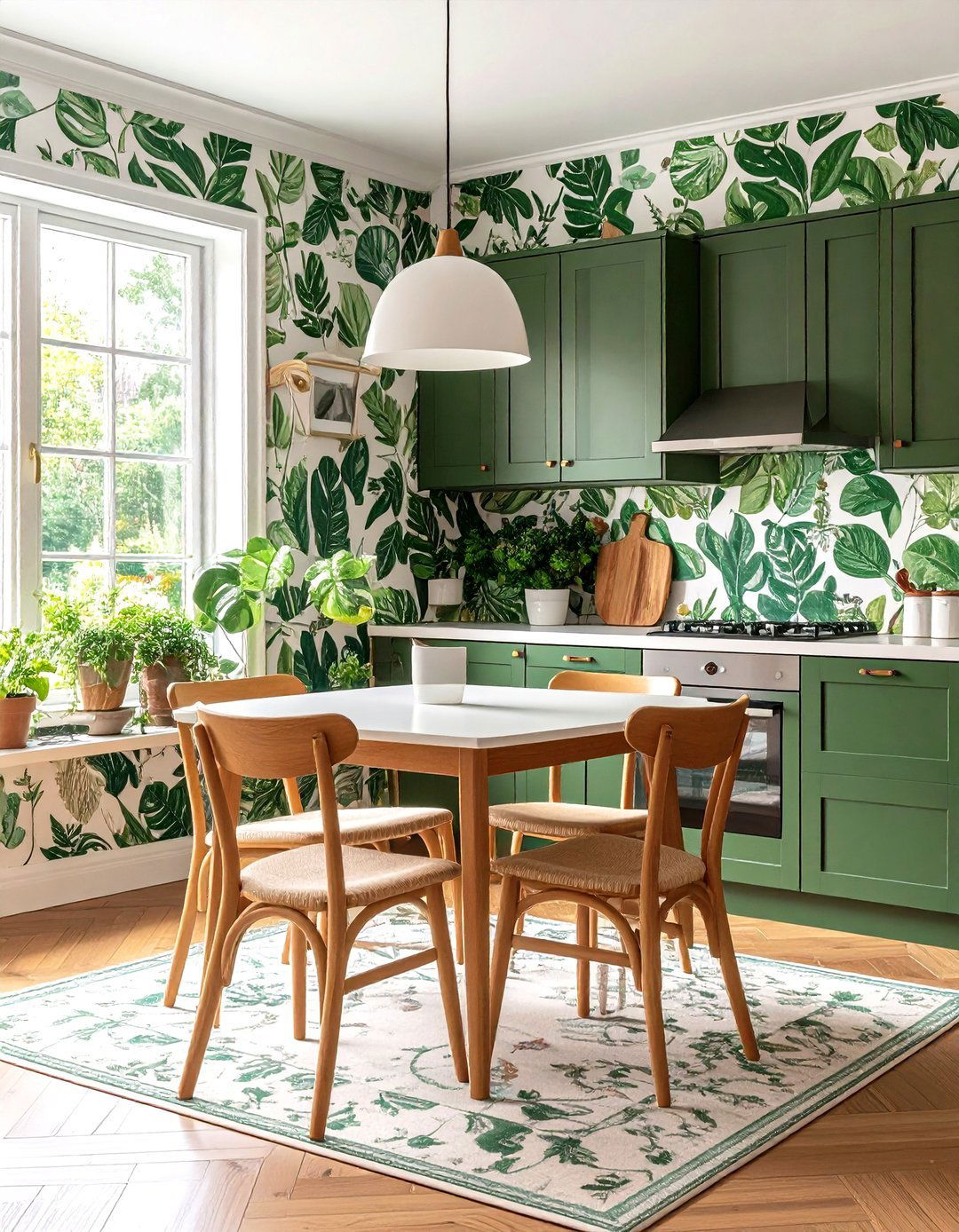 Bold Wallpapered Kitchen Wall - 30 kitchen wall ideas