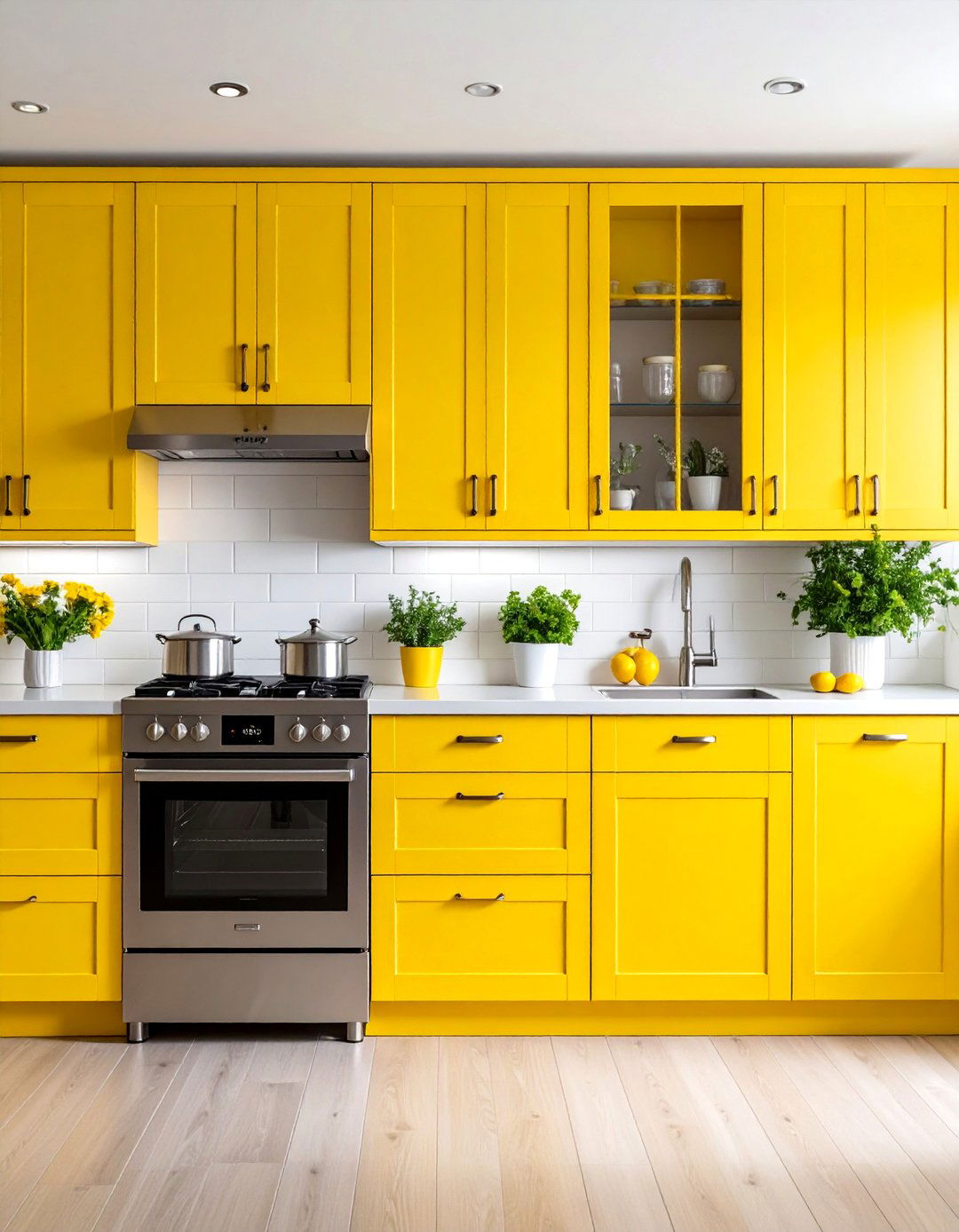 Bold Yellow Kitchen Cabinets - 30 kitchen cabinet color trends 2025