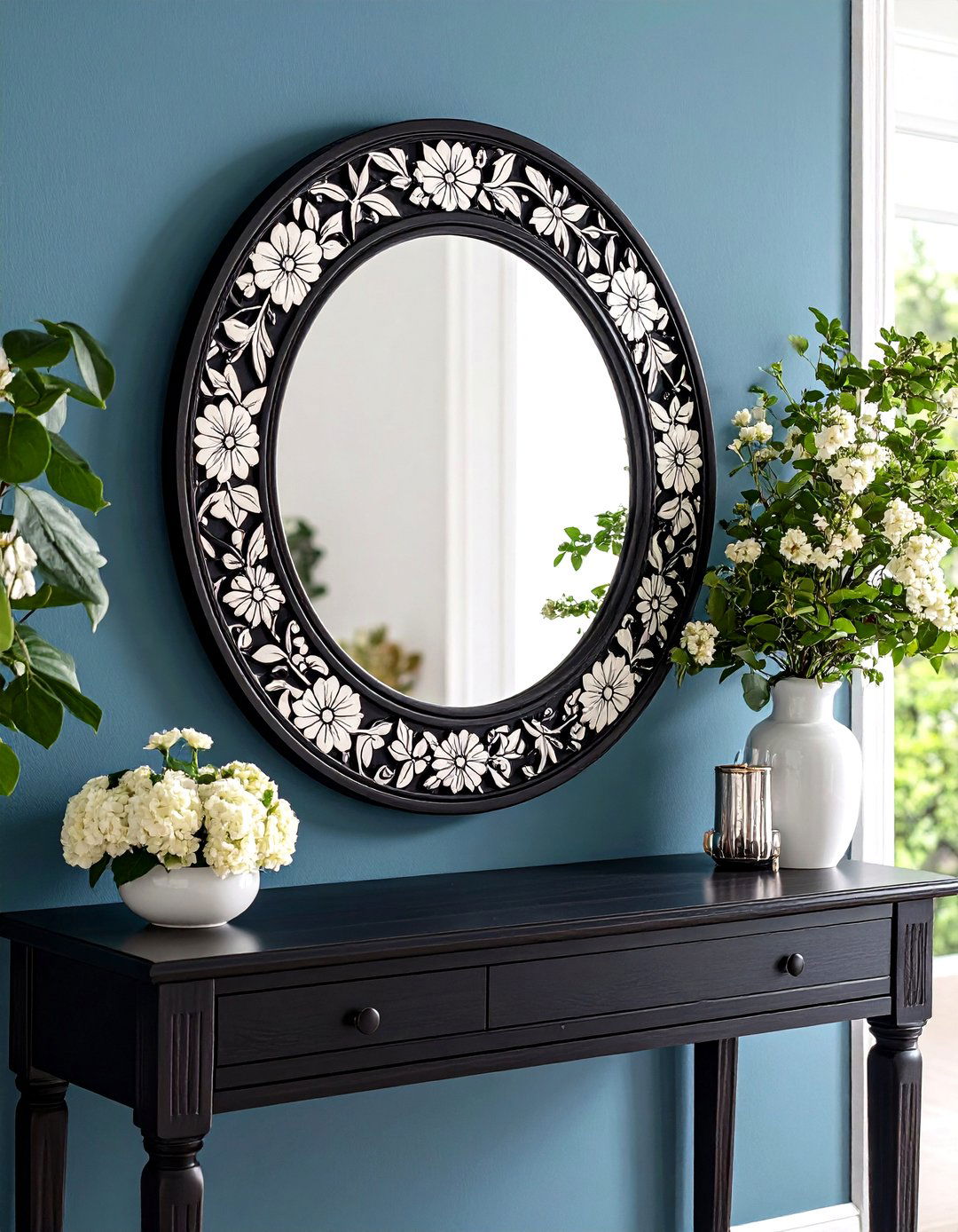 Bone Inlay Entryway Mirror - 30 entryway mirror ideas