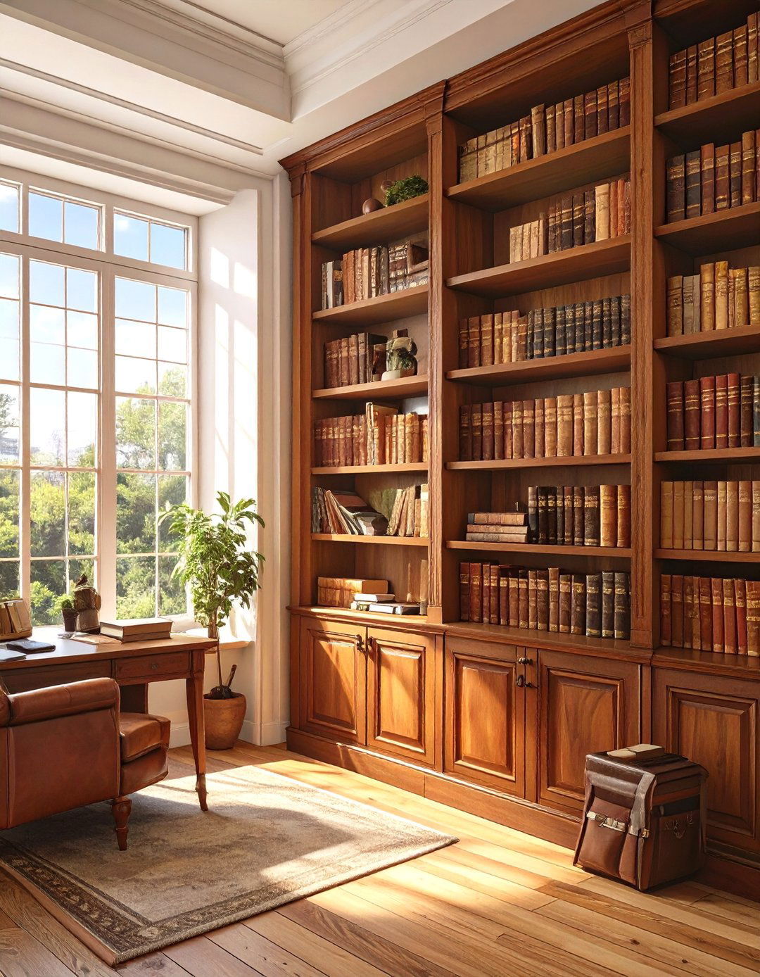 Bookcase Illusion Door Decal - 30 office door decoration ideas