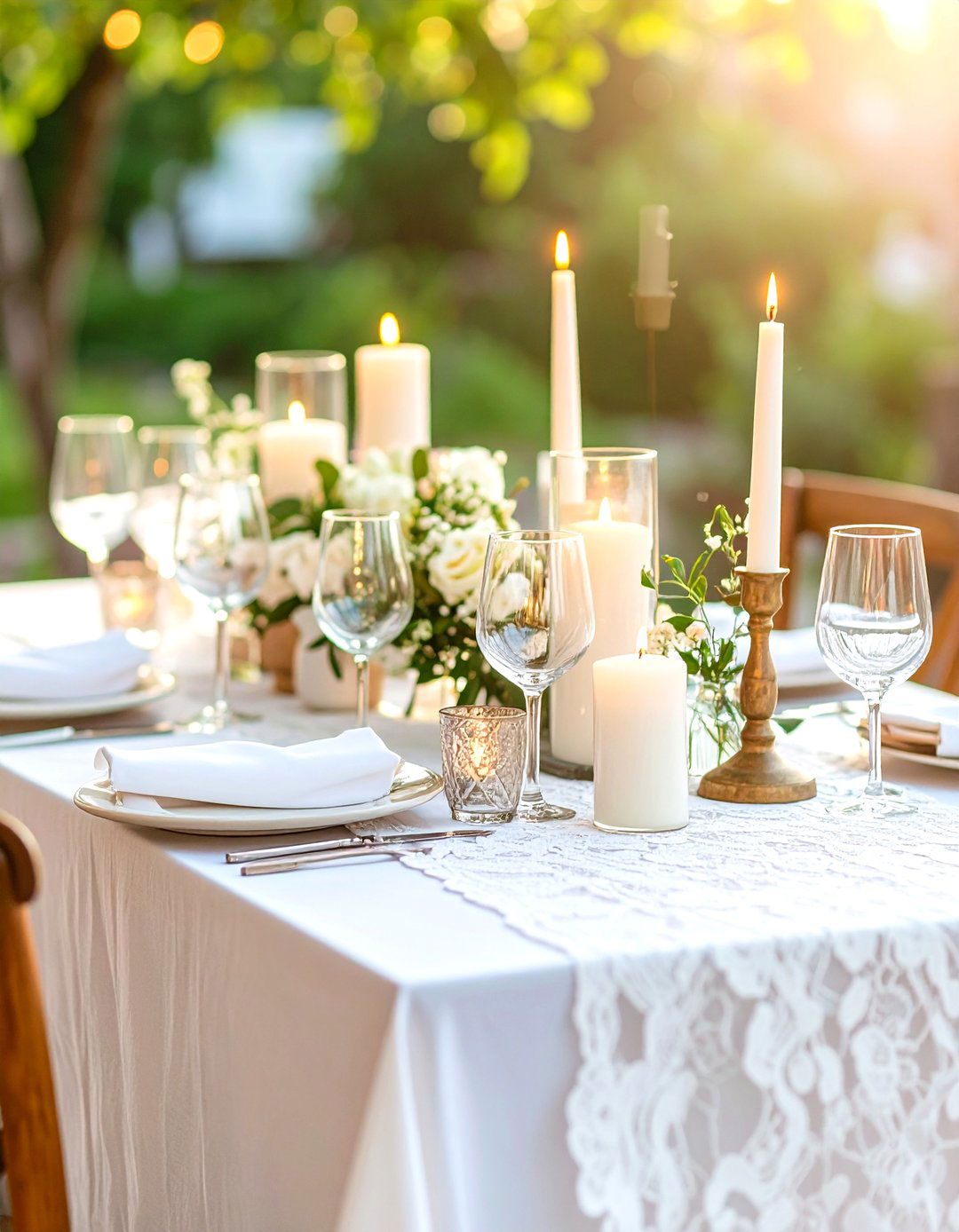 Borrowed Decor Items from Friends - 30 outdoor wedding ideas on a budget