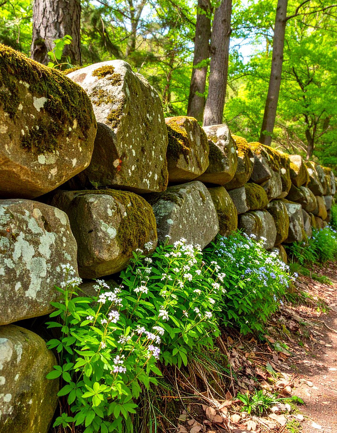 Boulder Retaining Wall for a Naturalistic Look - 30 front yard retaining wall ideas