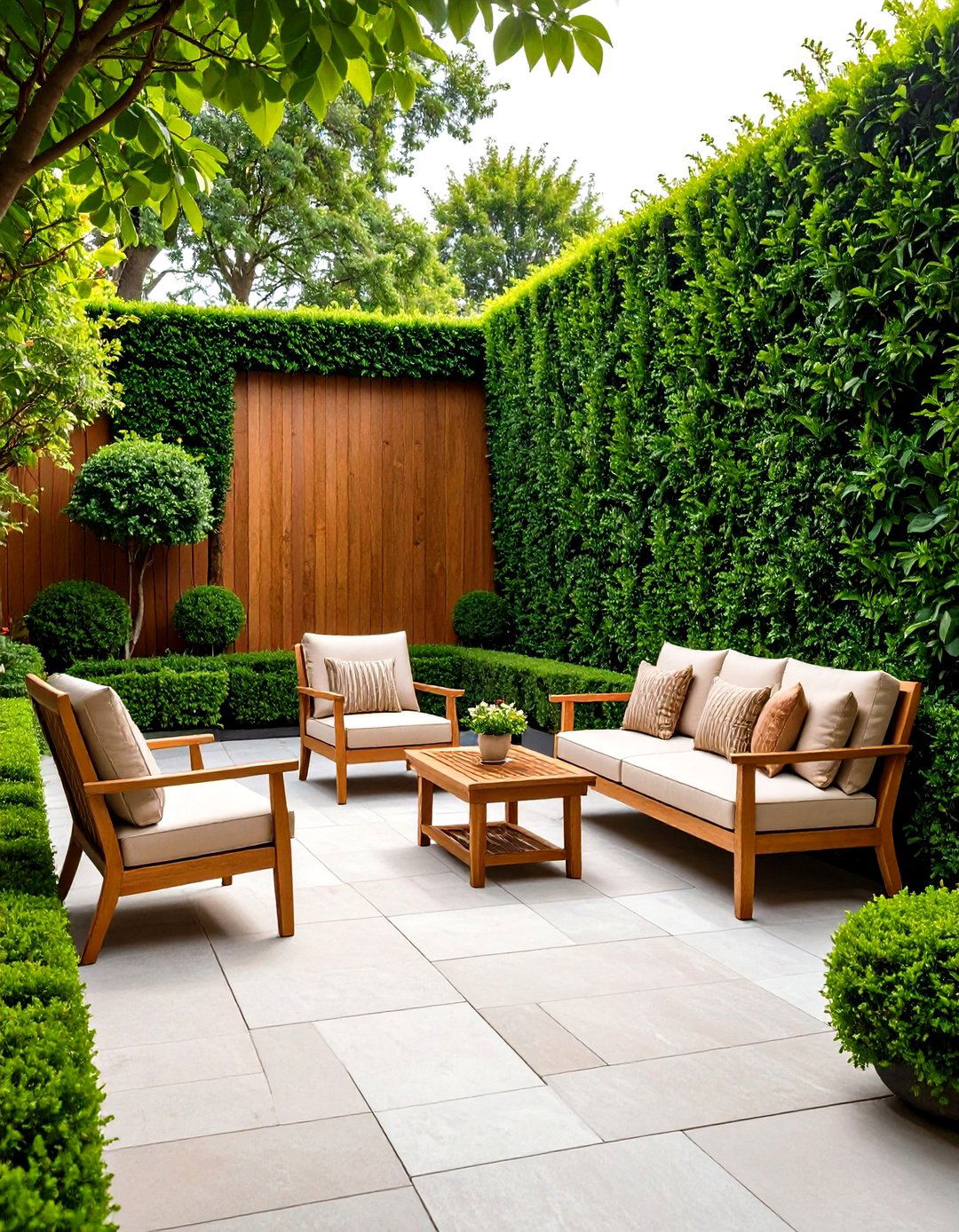 Boxwood Hedge Living Patio Privacy Wall - 30 patio privacy wall ideas