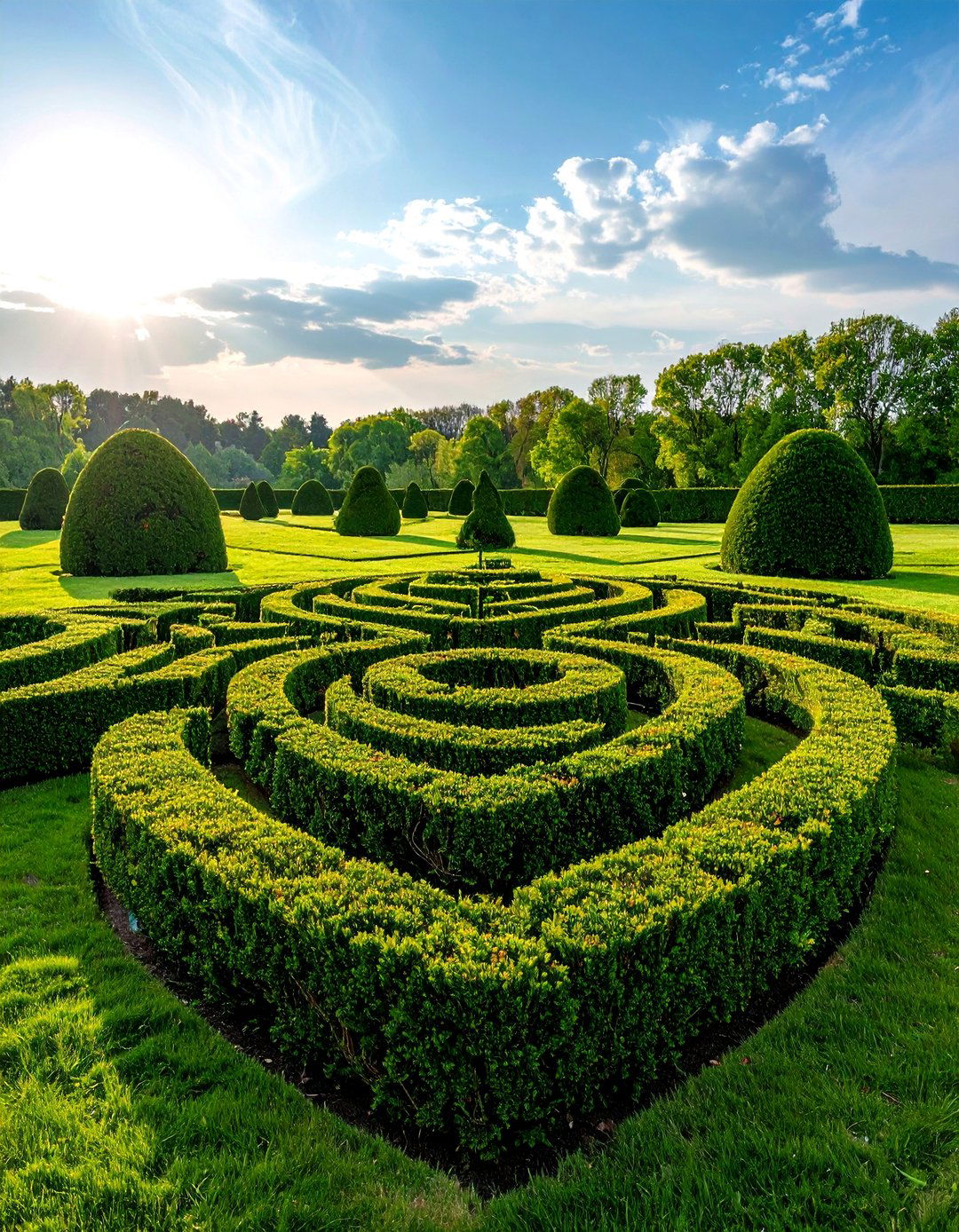 Boxwood Labyrinth or Knot Garden - 30 front yard boxwood designs
