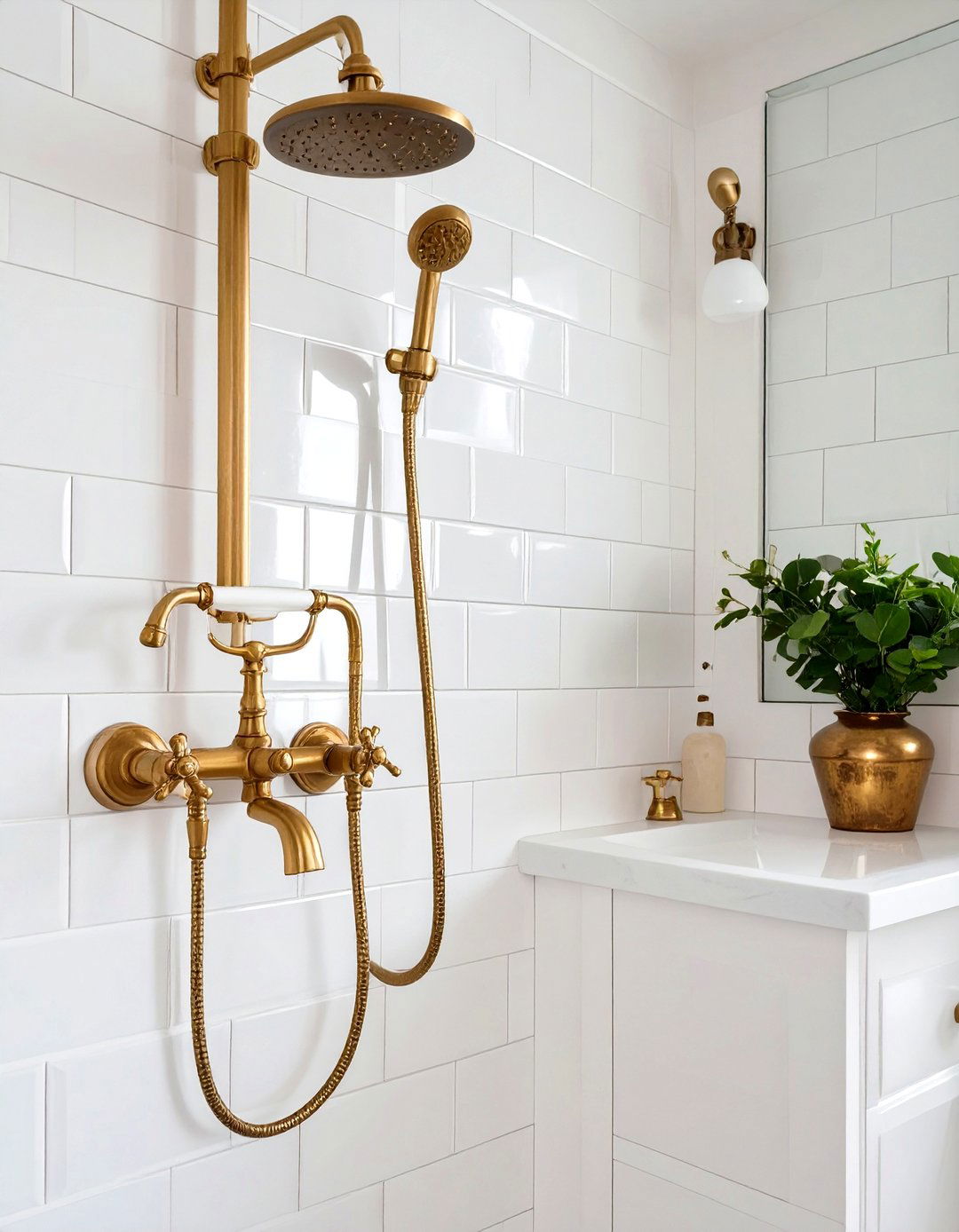 Brass Fixtures and Hardware - 30 victorian bathroom ideas