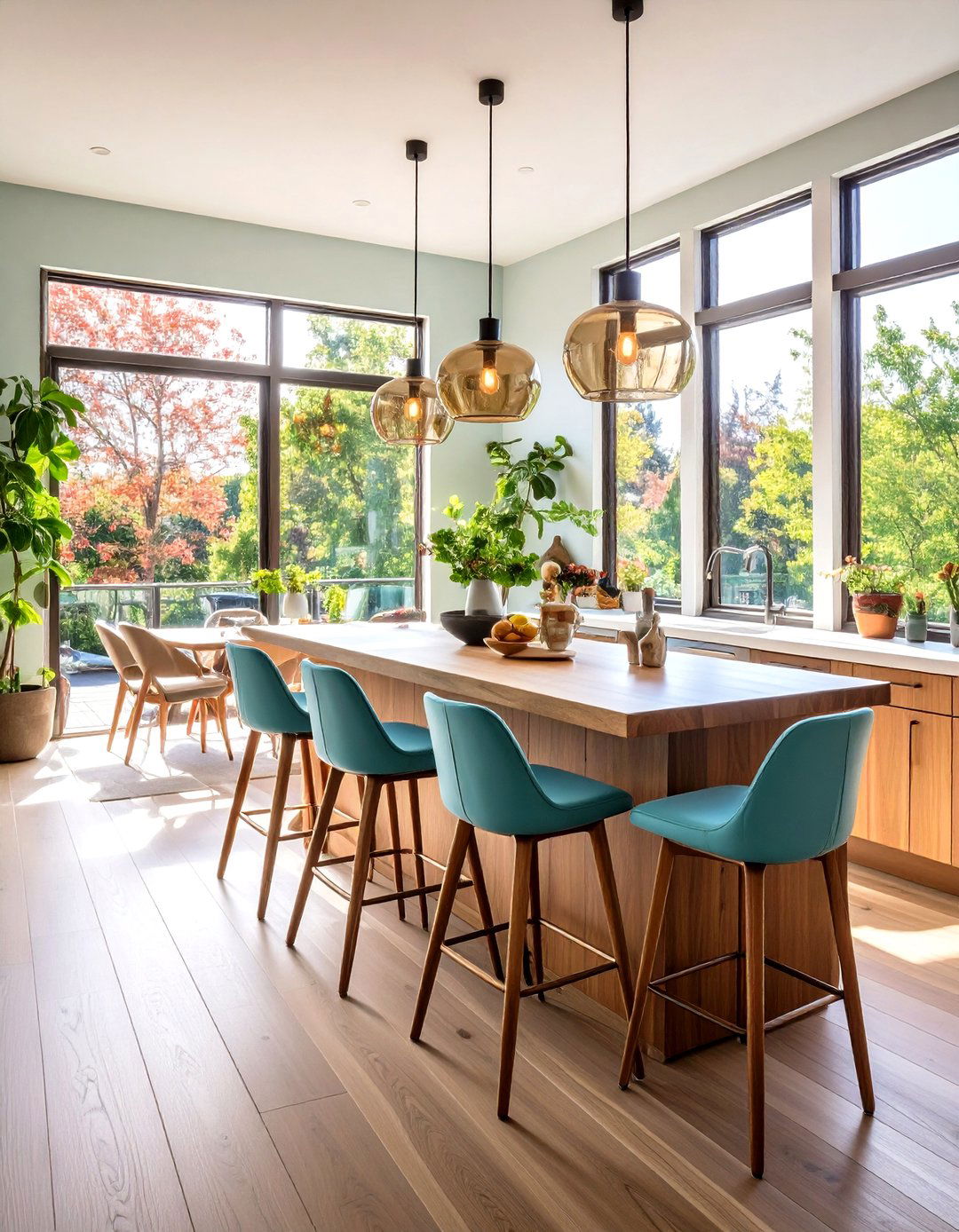 Breakfast Bar with a View - 30 living room bay window ideas