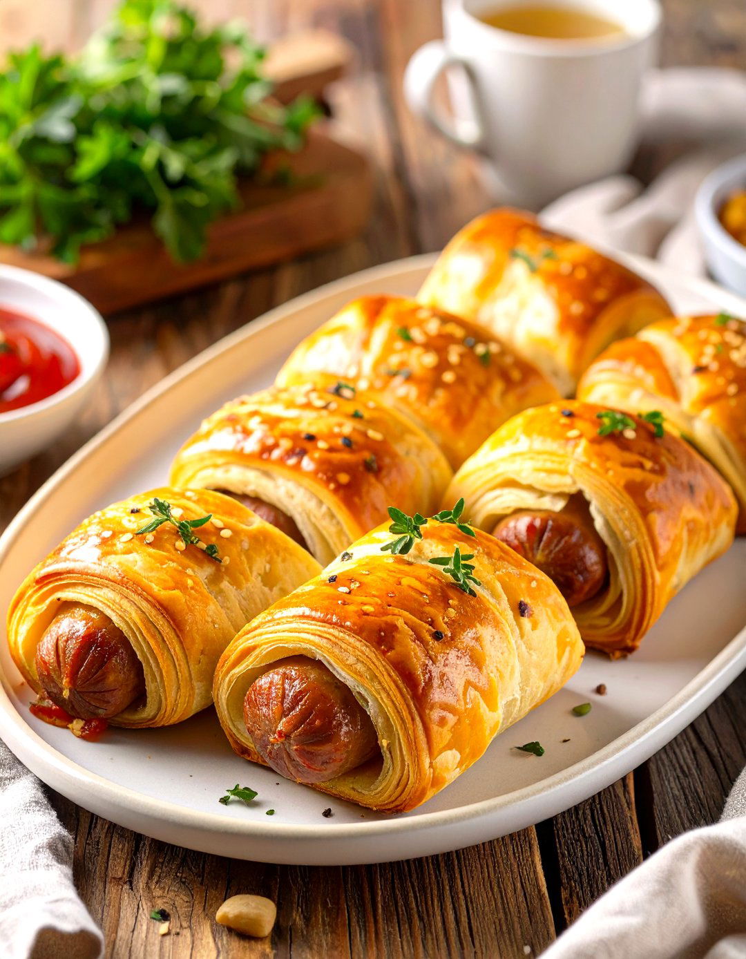 Breakfast Sausage Rolls - 30 baby shower brunch food ideas