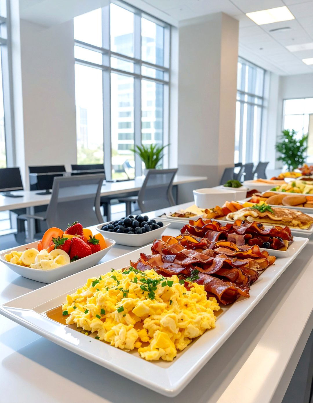 Breakfast for Lunch Buffet - 30 office lunch ideas for a group