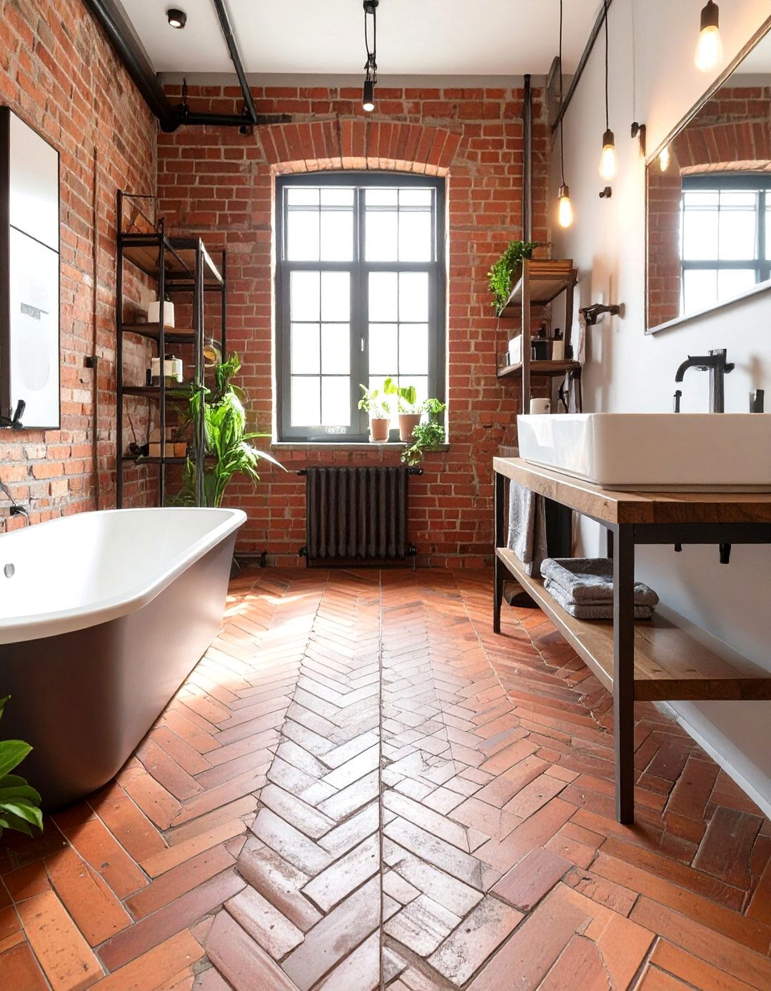 Brick Look Bathroom Floors - 30 bathroom floors ideas