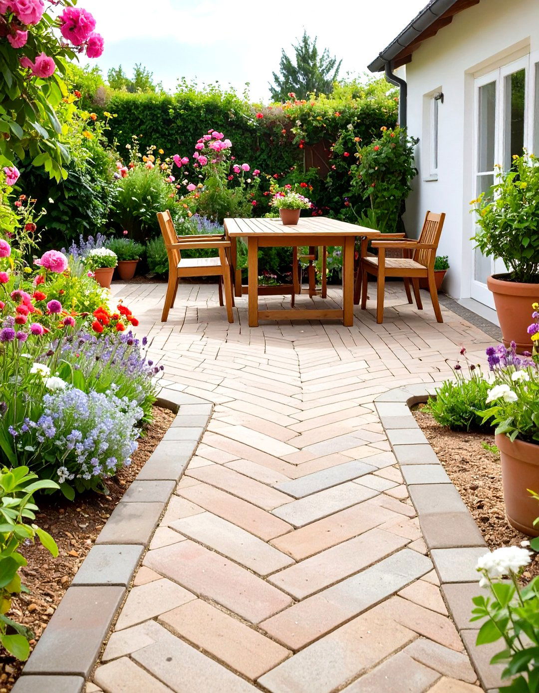 Brick Pavers on a Sand Base - 30 cheap patio floor ideas