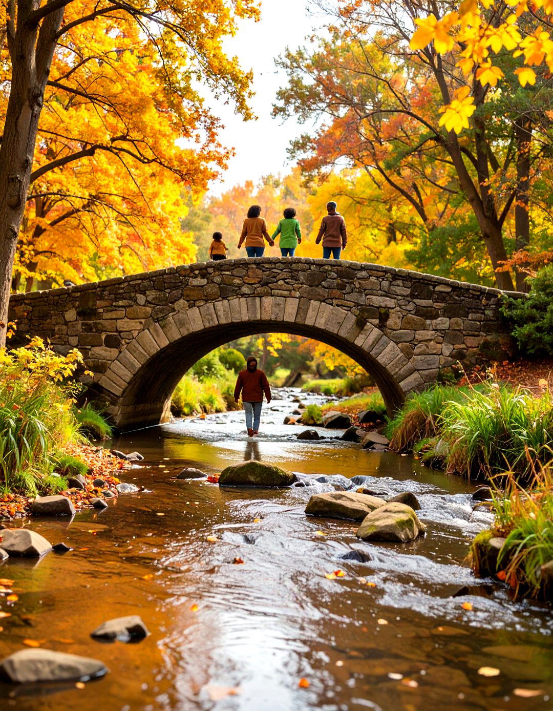 Bridge Crossing Family Photoshoot - 30 outdoor family photoshoot ideas