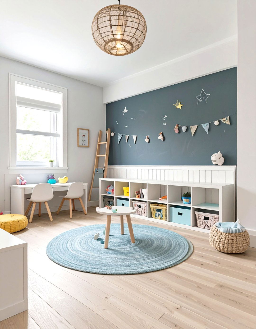 Bright Scandinavian Inspired Basement Playroom - 30 basement decor ideas