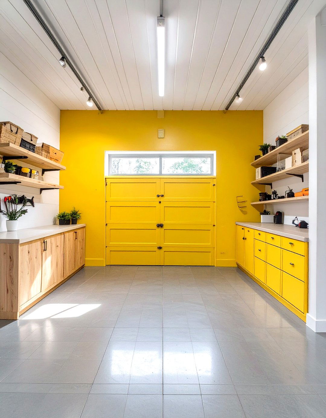 Bright and Cheerful Yellow - 30 garage wall paint ideas
