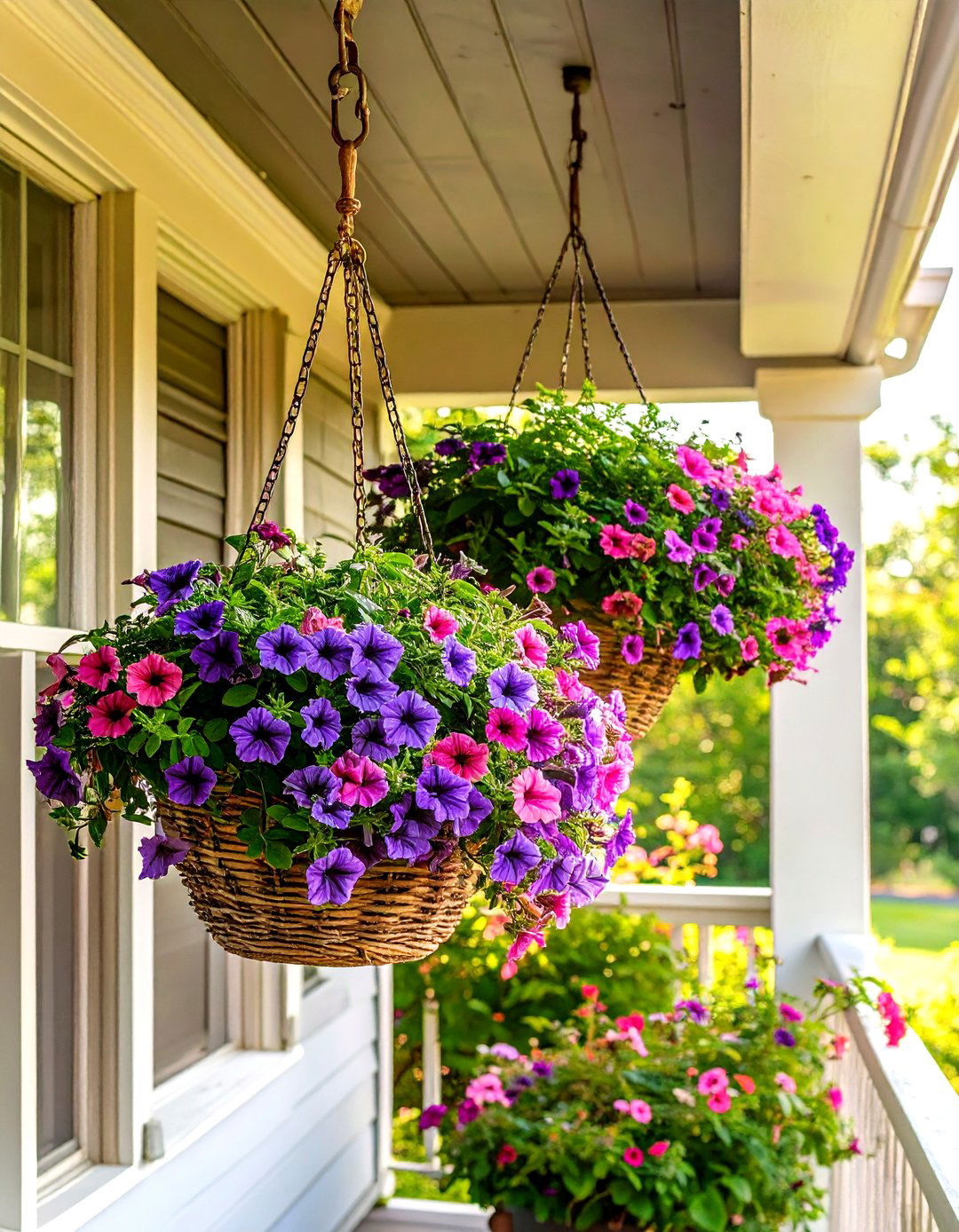 Brighten Up with Hanging Baskets - 30 simple landscaping ideas