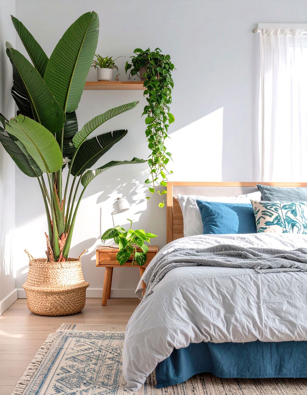 Bring in Indoor Plants - 30 ways to spice up the bedroom ideas