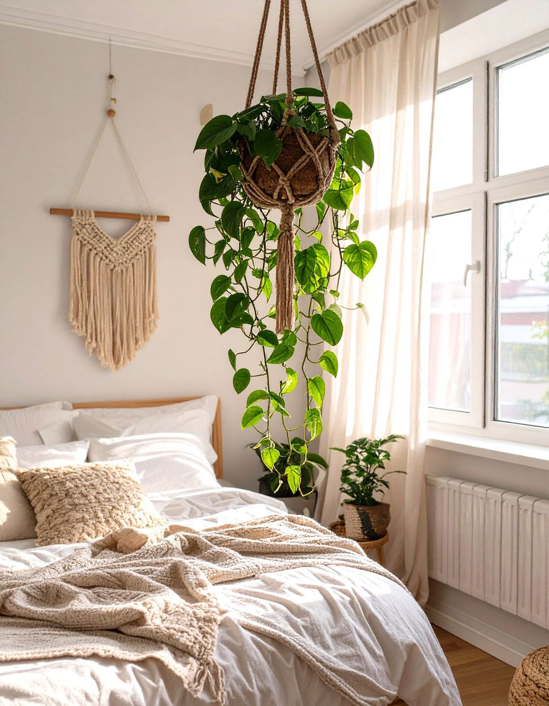 Bring in Life with Hanging Plants - 30 simple bedroom decorating ideas