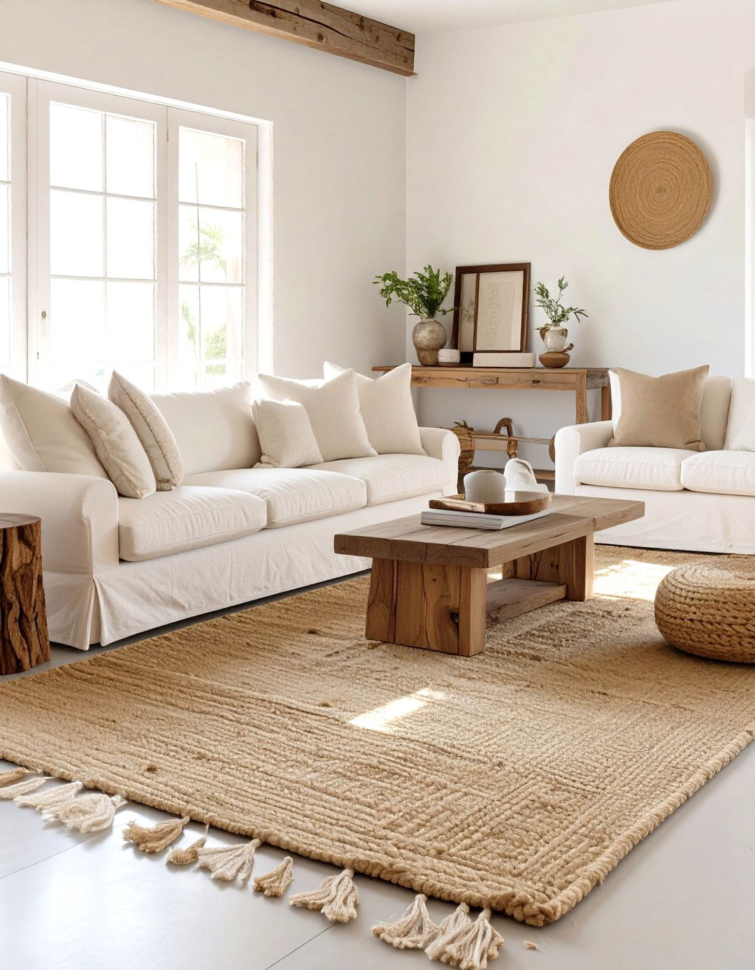 Bringing the Outdoors In with Natural Fibers - 30 how to use rugs in interior design ideas
