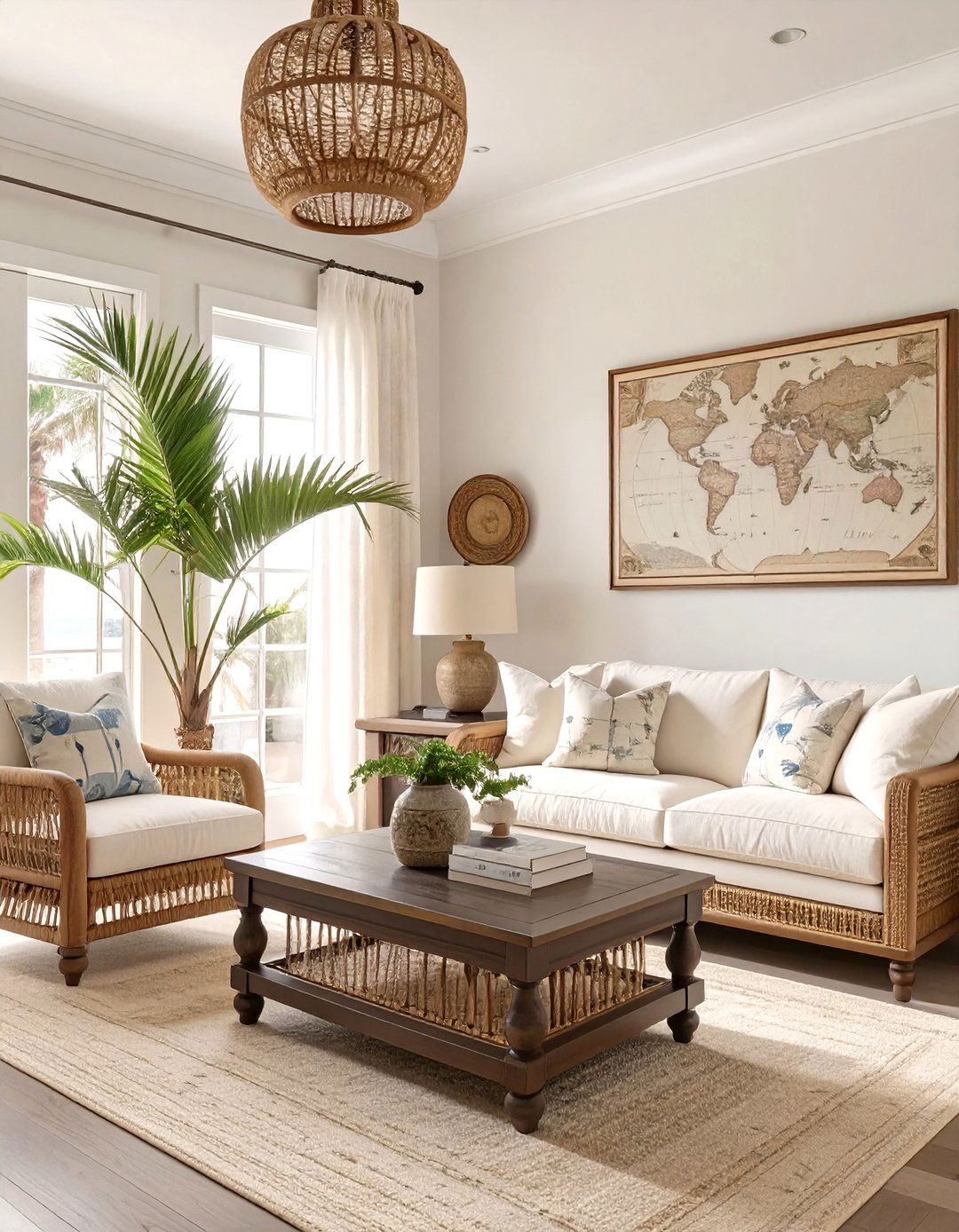 British Colonial Coastal Living Room - 30 coastal living room ideas