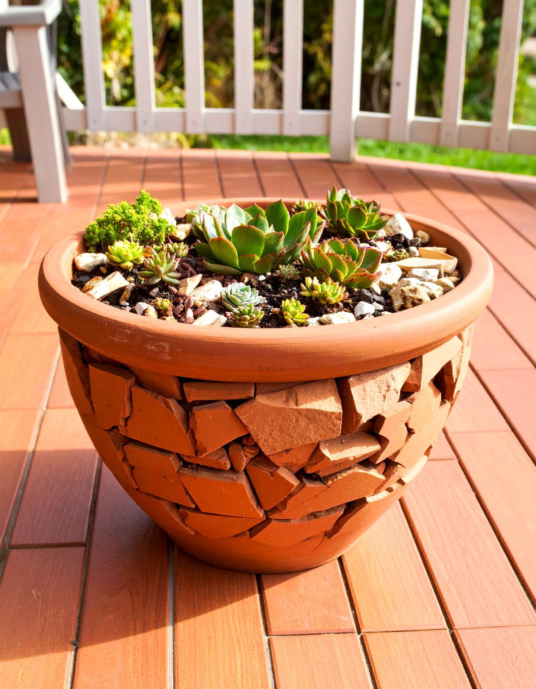 Broken Pot Succulent Garden - 30 outdoor succulent garden ideas
