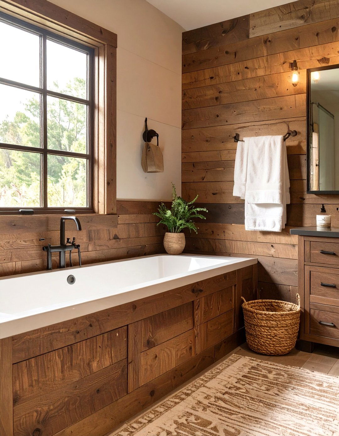 Brown Shiplap Wall Bathroom - 30 brown bathroom ideas