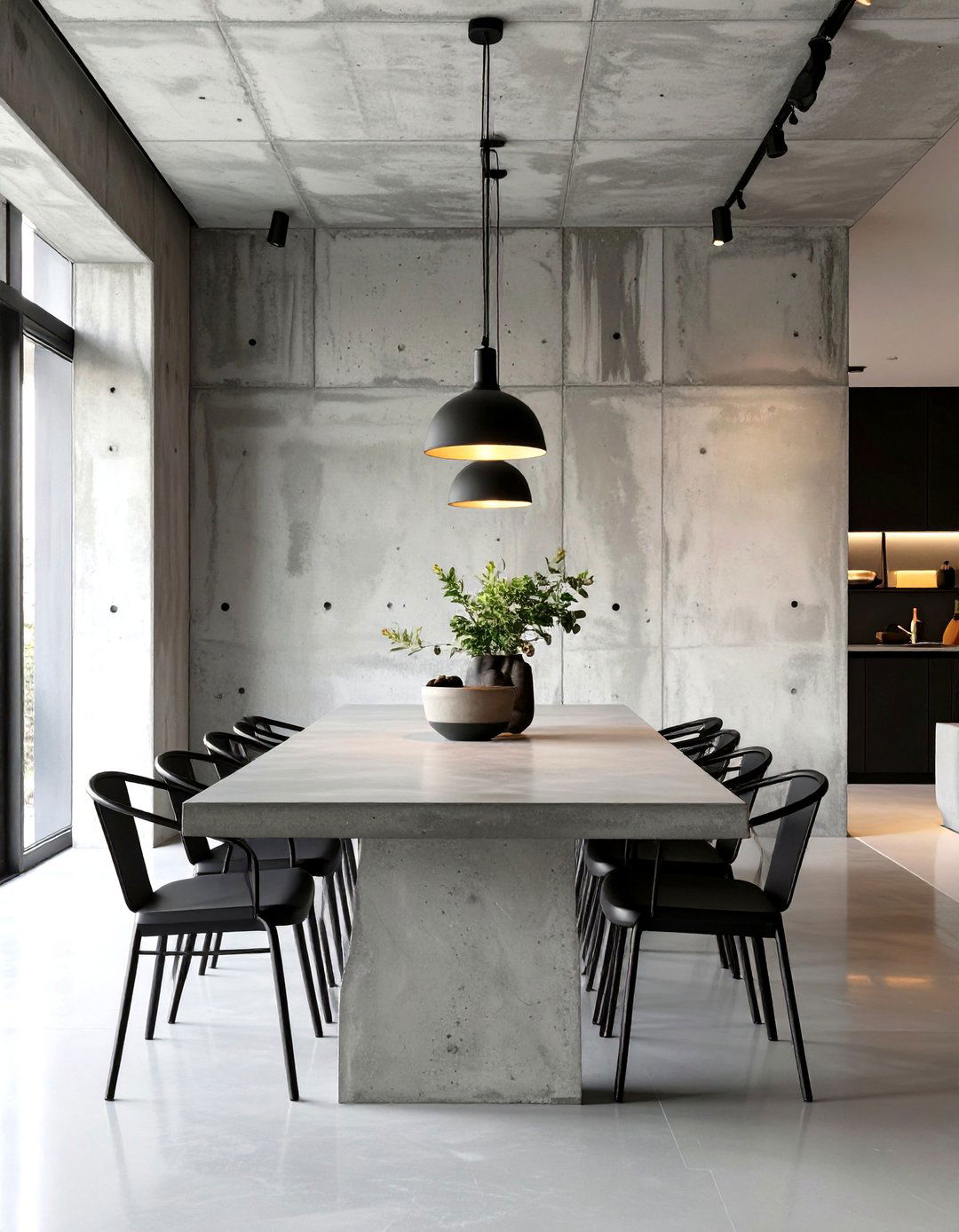 Brutalist Inspired Dining Area - 30 interior design blog ideas