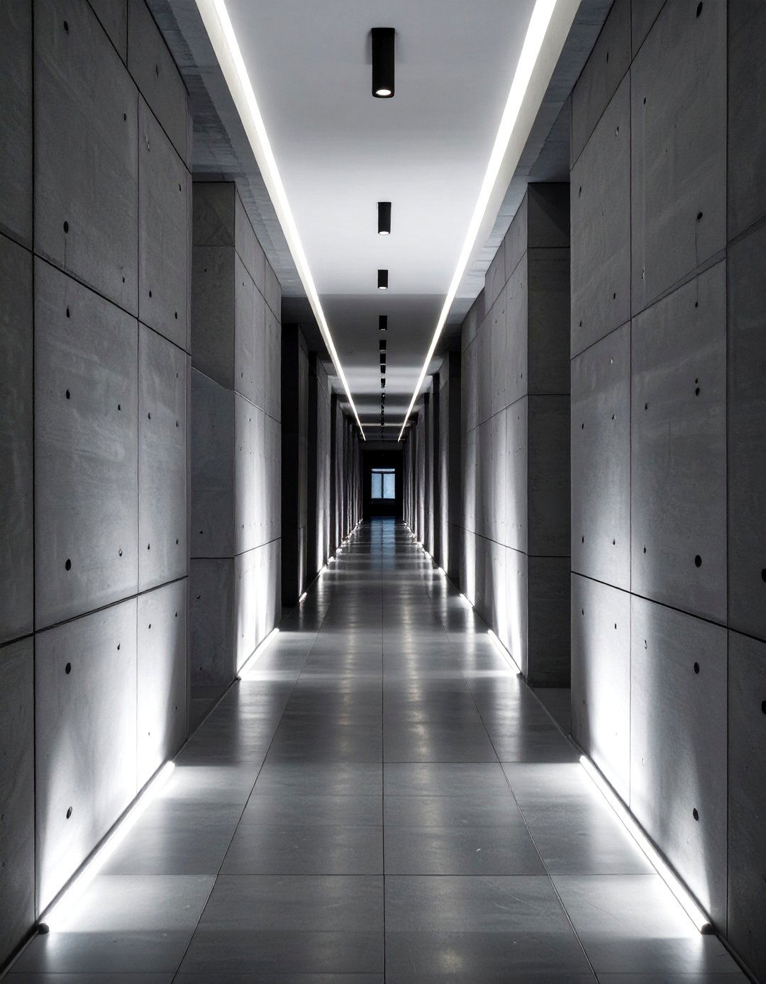 Brutalist Inspired Interior Hallway - 30 interior design drawing ideas