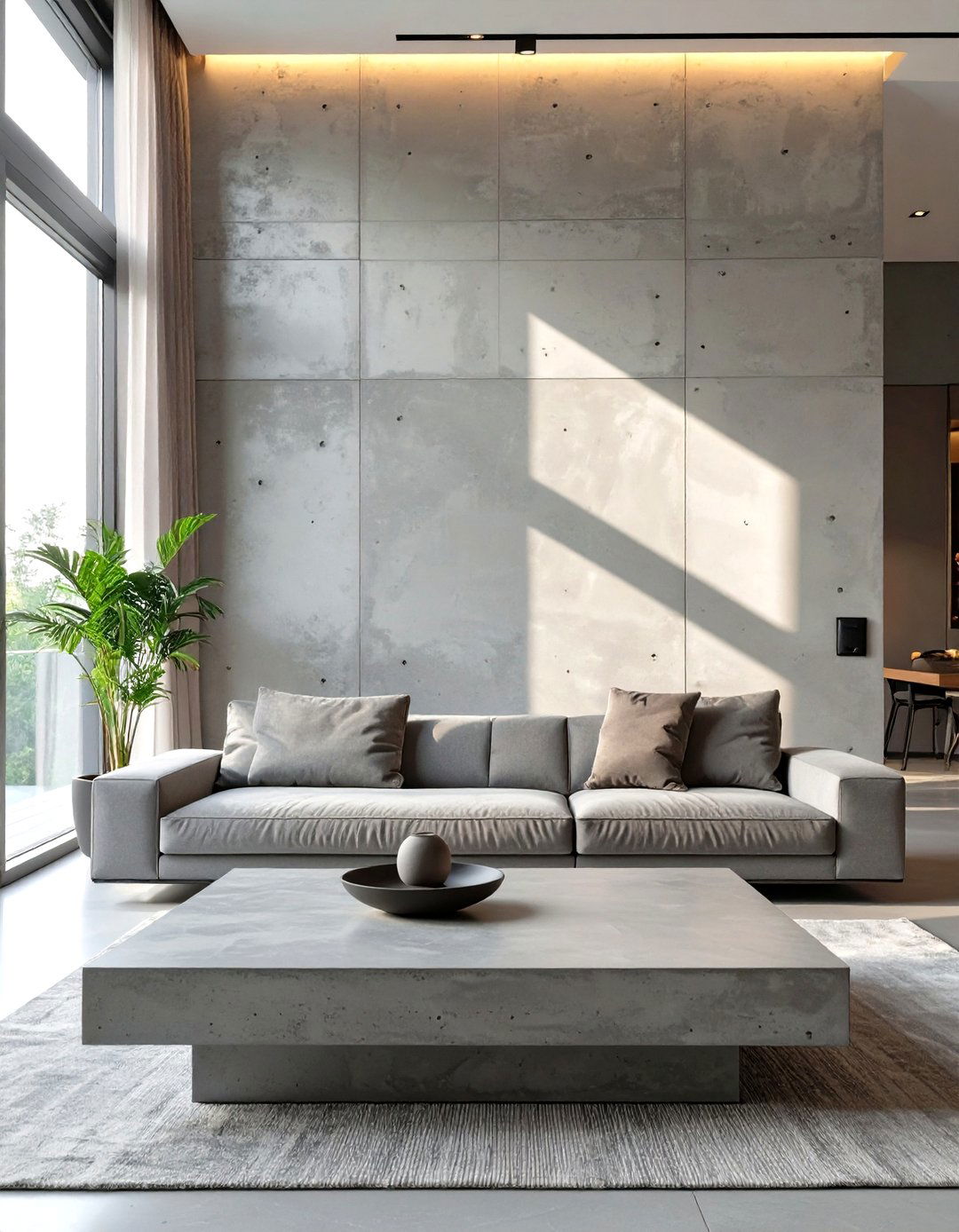 Brutalist Inspired Living Room - 30 contemporary living room ideas