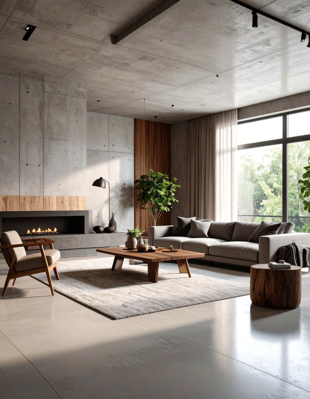 Brutalist Raw Concrete Interior Design - 30 different interior design styles ideas