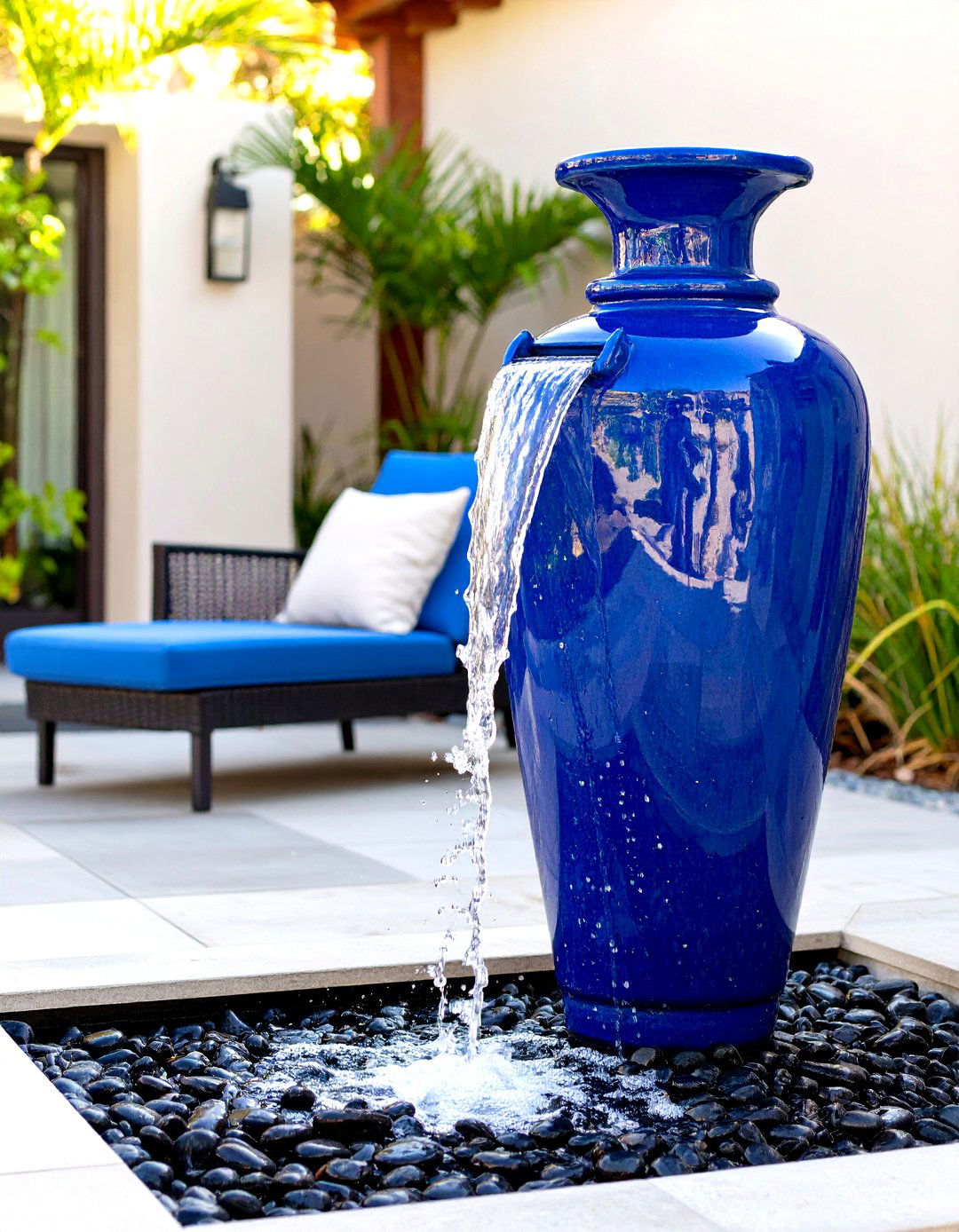 Bubbling Urn Outdoor Fountain - 30 outdoor fountain ideas