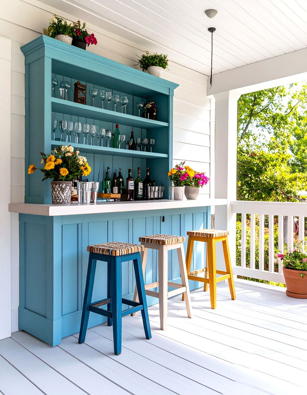 Budget Friendly Bar Area - 30 enclosed porch ideas on a budget