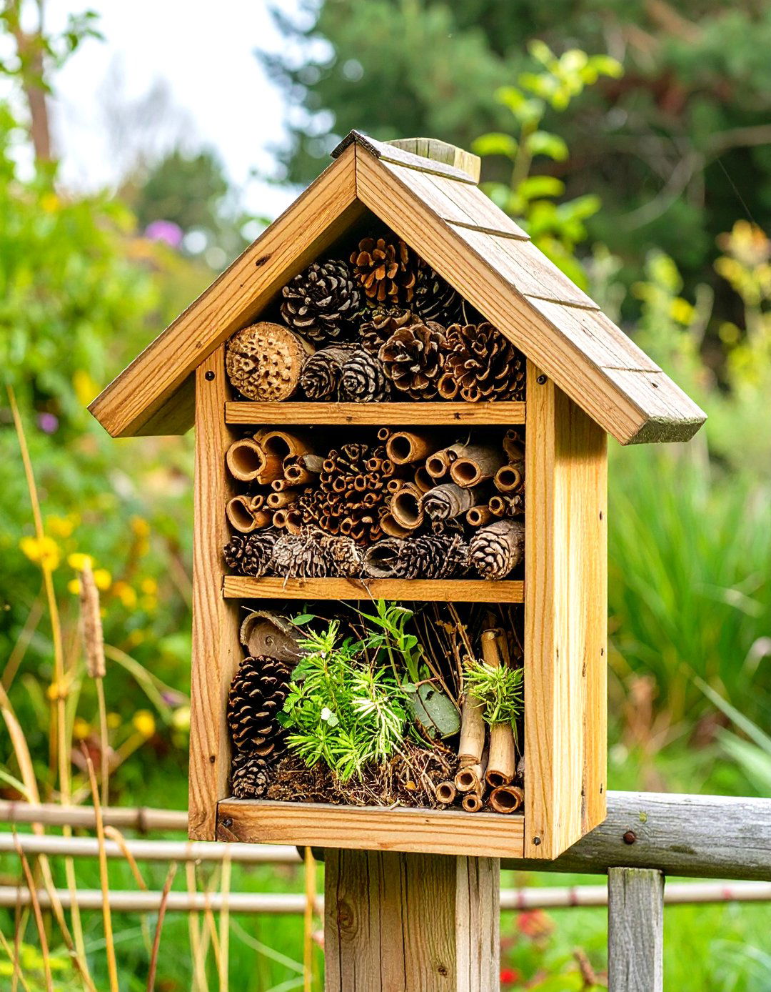 Bug Hotel from Natural Materials - 30 simple garden ideas