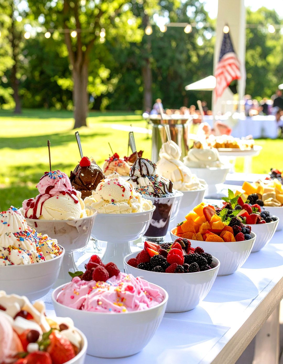 Build Your Own Sundae Bar - 30 outdoor graduation party ideas