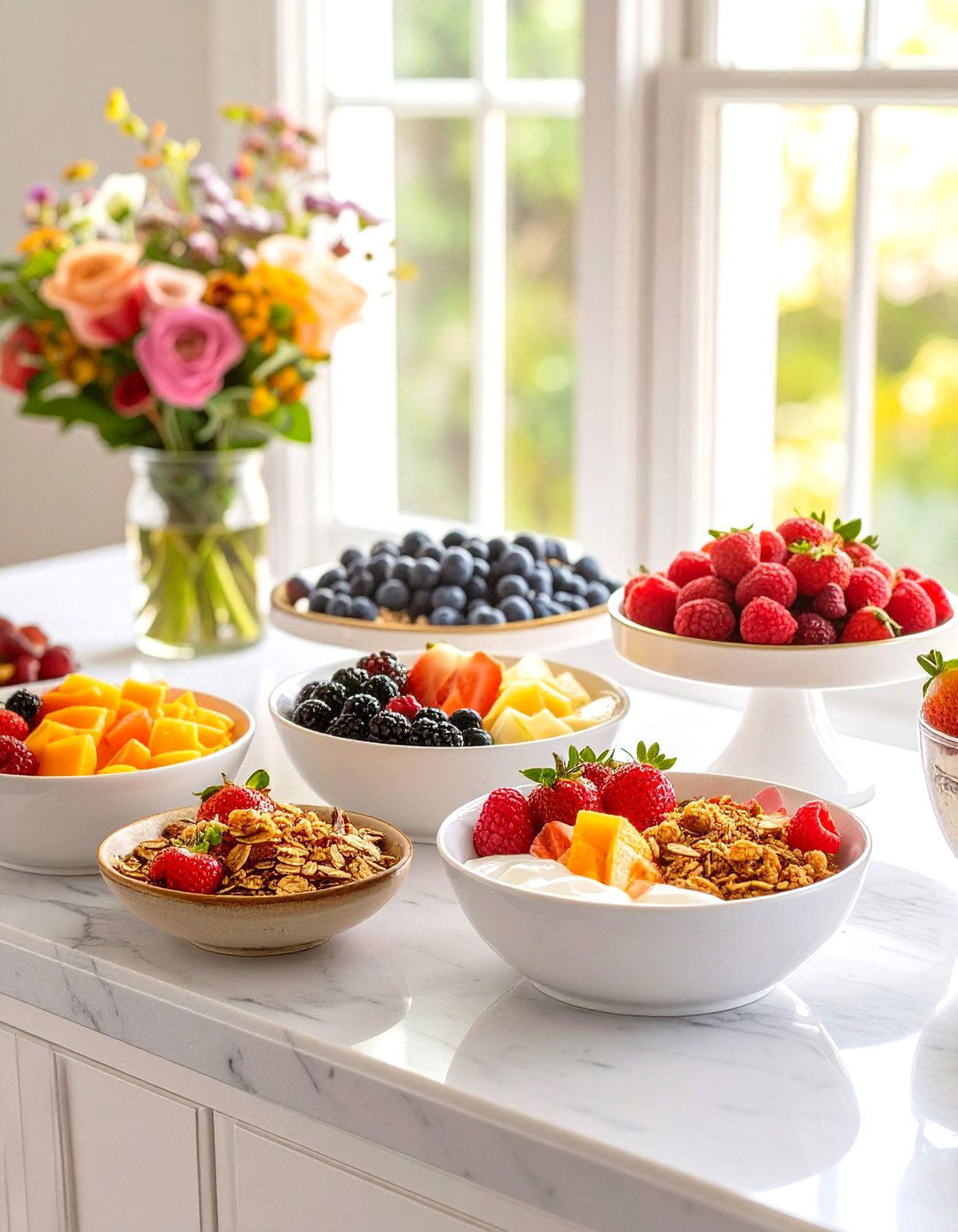 Build Your Own Yogurt Parfait Bar - 30 baby shower menu ideas