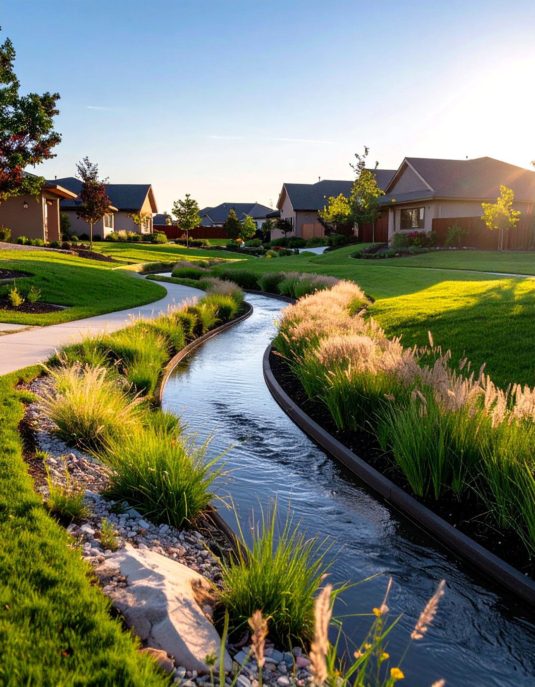 Build a Bioswale for Water Conveyance - 30 sustainable landscape design ideas
