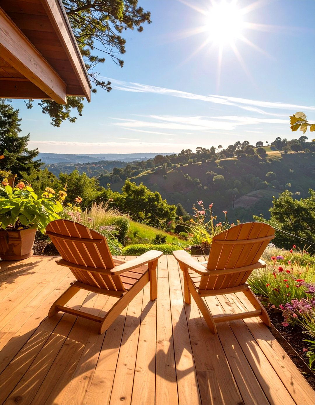 Build a Deck or Patio at the Top of the Slope - 30 sloped backyard ideas on a budget