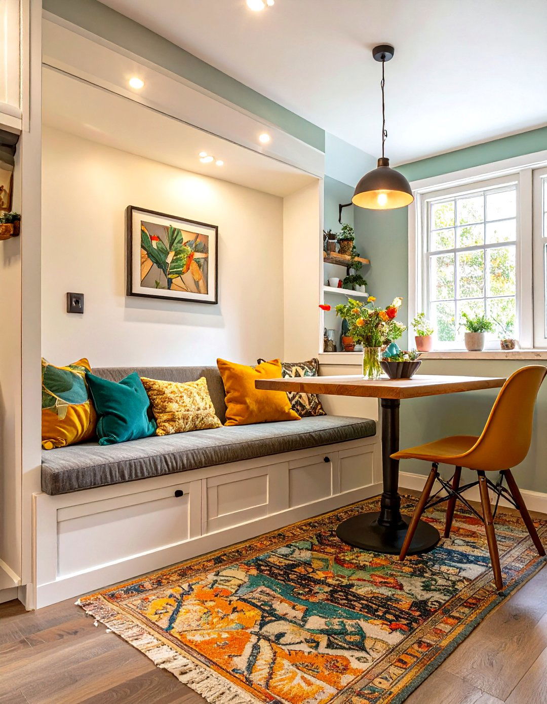 Building a Cozy Banquette Dining Nook - 30 small house interior design ideas