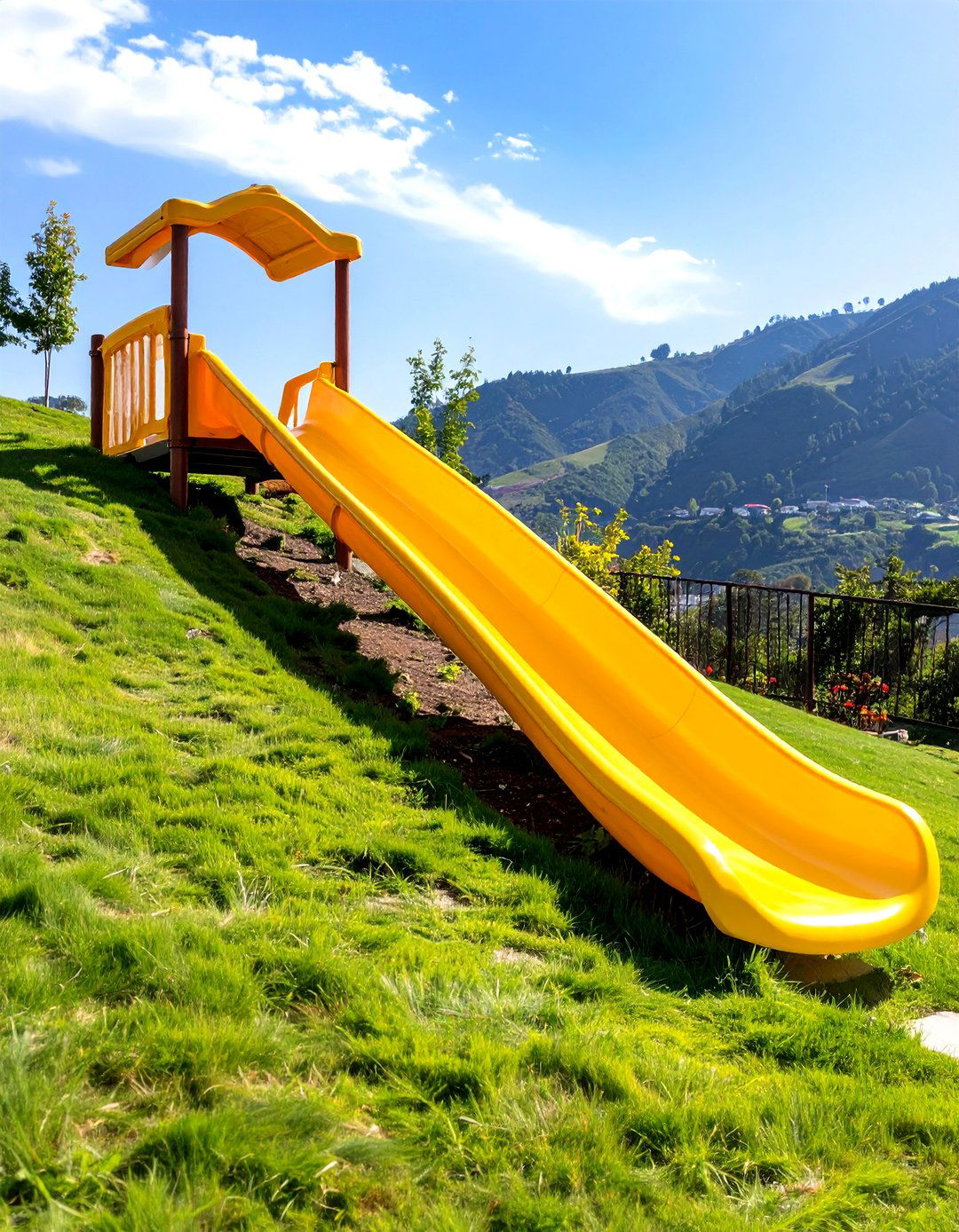 Building a Hillside Slide for Kids - 30 steep hillside landscaping ideas on a budget