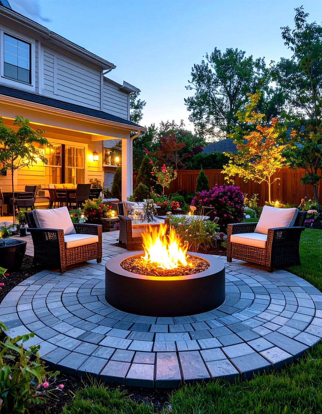 Building a Paver Patio Around a Fire Pit - 30 paver patio ideas on a budget