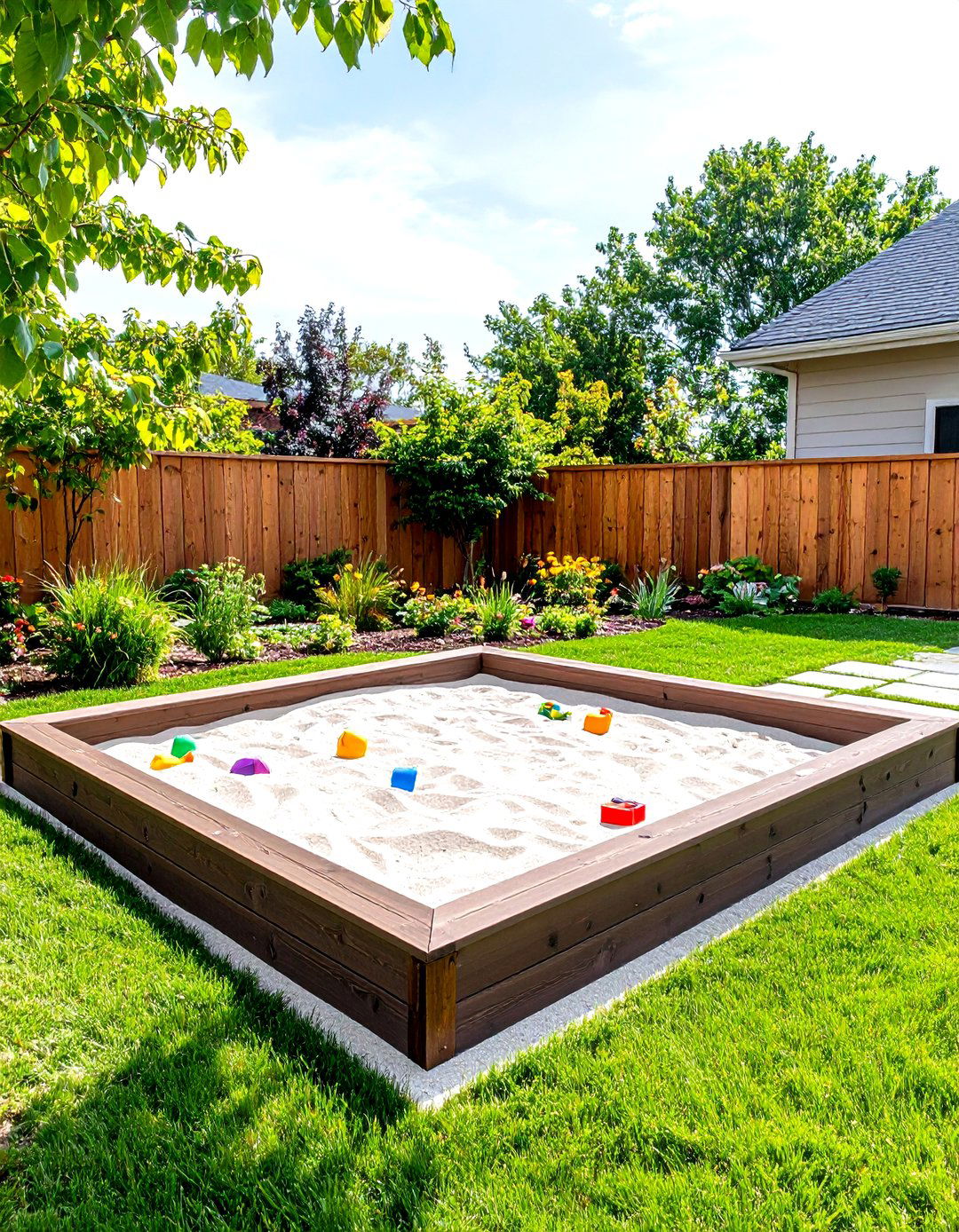 Building a Sand Pit for a Budget Patio - 30 patio ideas on a budget