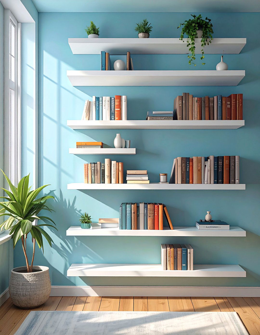 Built In Alcove Floating Shelves - 30 floating shelves ideas living room
