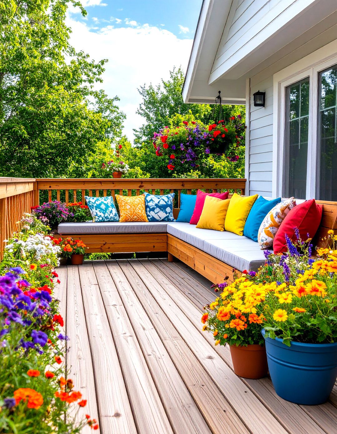 Built In Bench Deck Railing - 30 deck railing designs