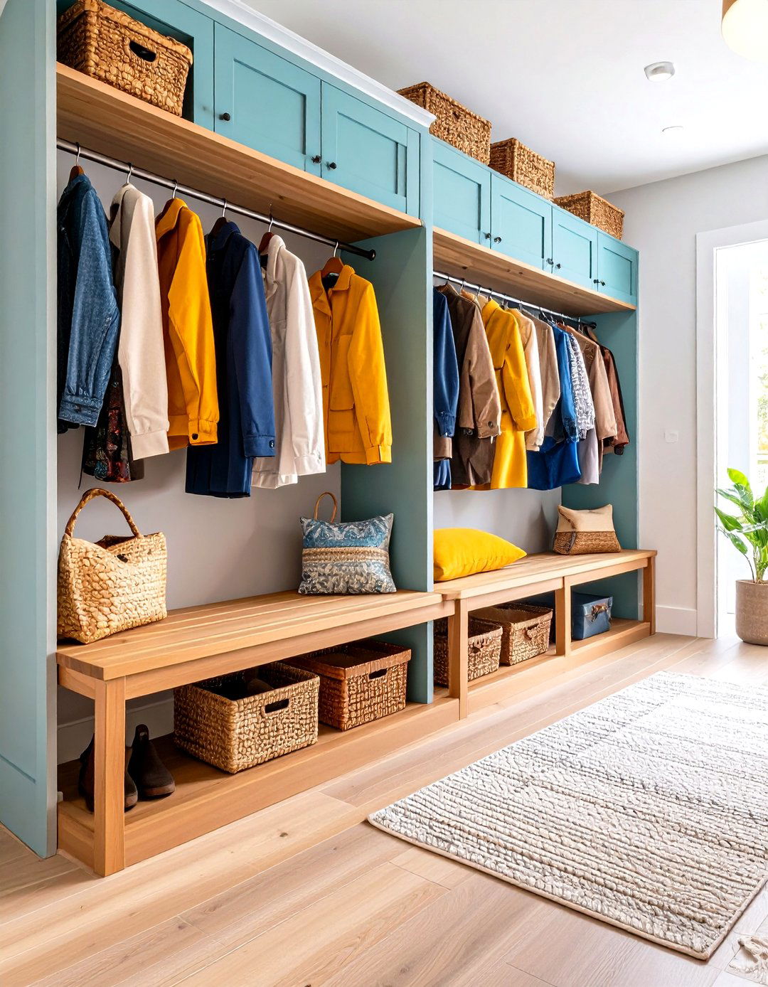 Built In Bench and Storage Nook - 30 diy closet ideas
