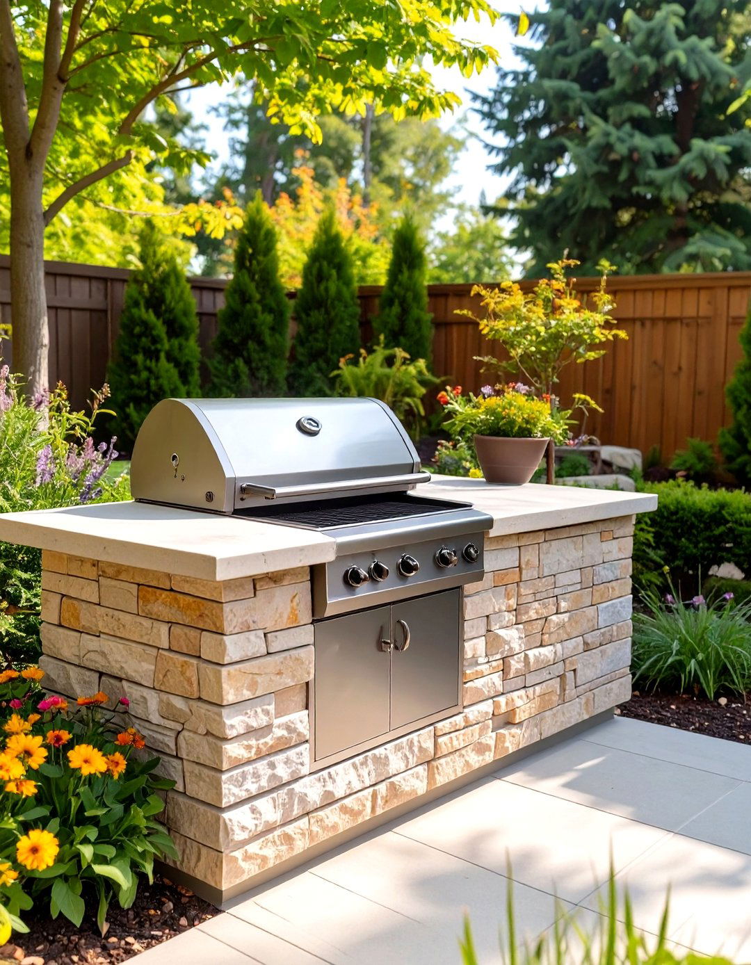 Built In Corner Grill Counter - 30 small patio grill ideas