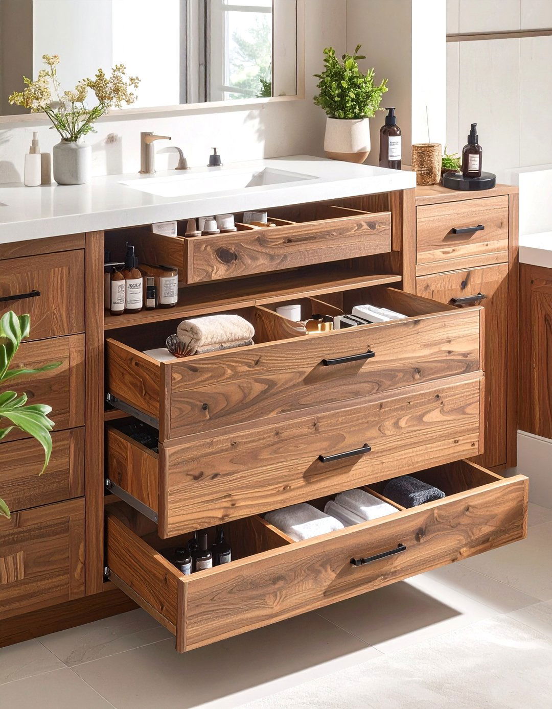 Built In Custom Drawer Organizers - 30 bathroom drawer organization ideas