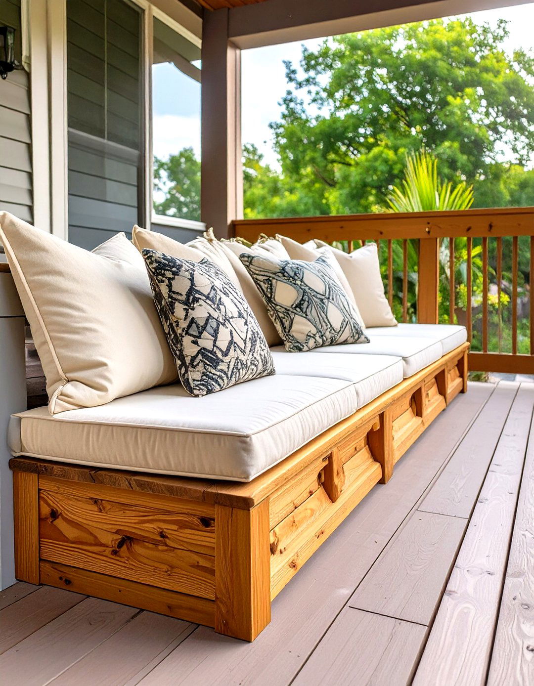 Built In Deck Bench Seating - 30 small deck furniture ideas