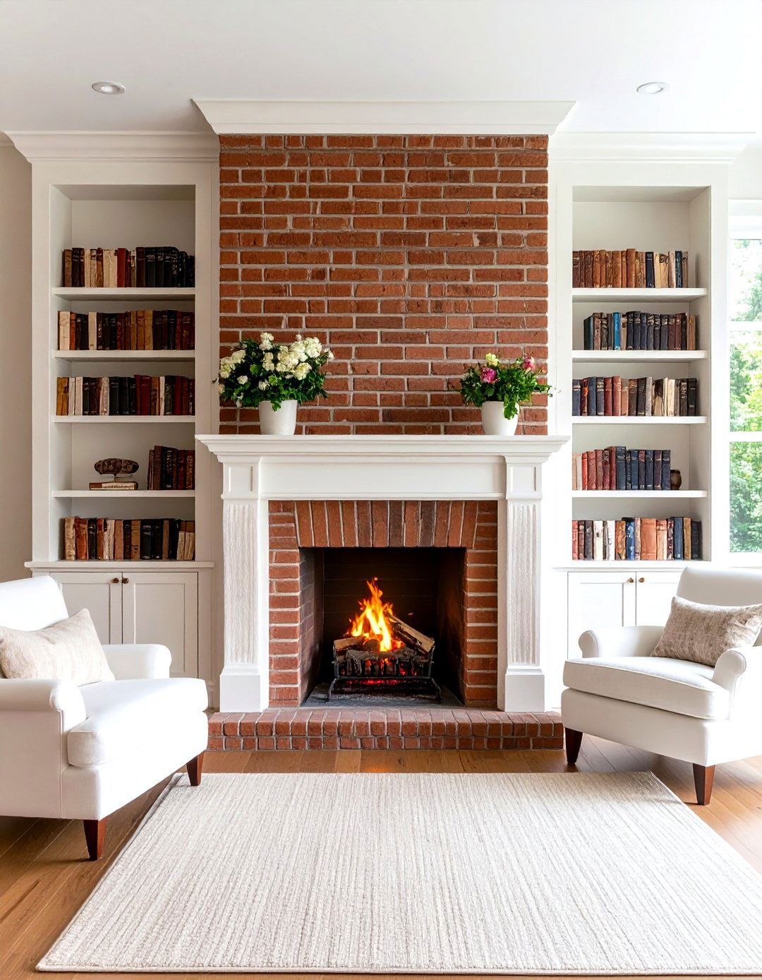 Built In Living Room Bookshelves with a Fireplace - 30 living room bookshelf ideas