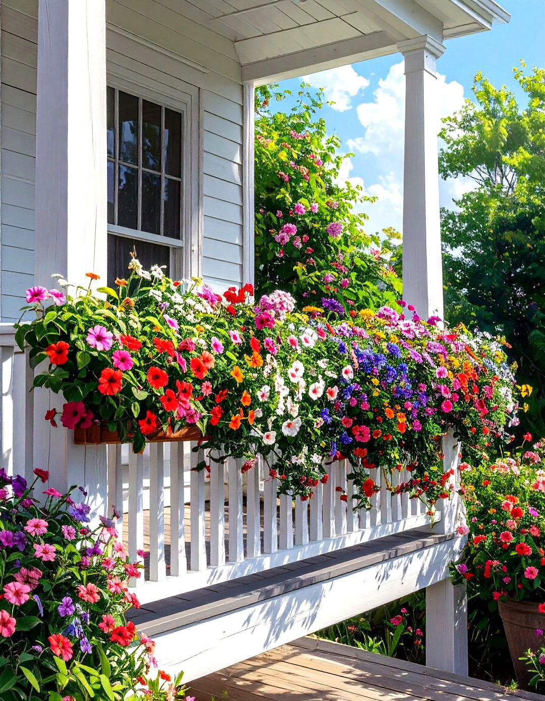 Built In Planter Box Railing - 30 small front porch railing ideas